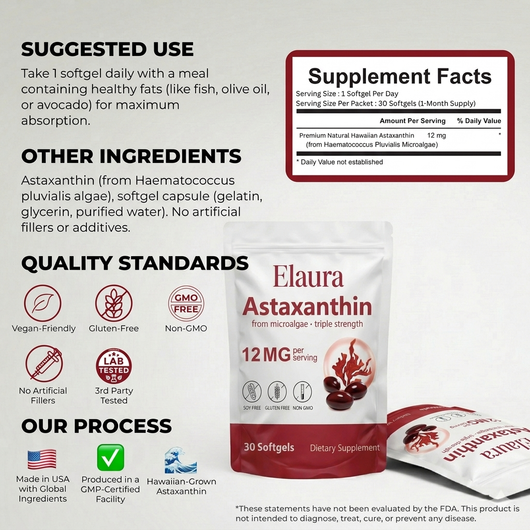 Elaura Astaxanthin Soft Gels